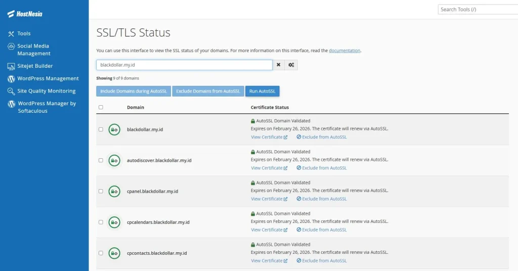 ssl gratis hostnesia