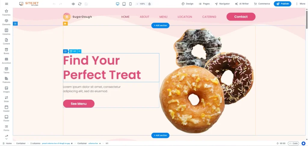 website builder sitejet hostnesia