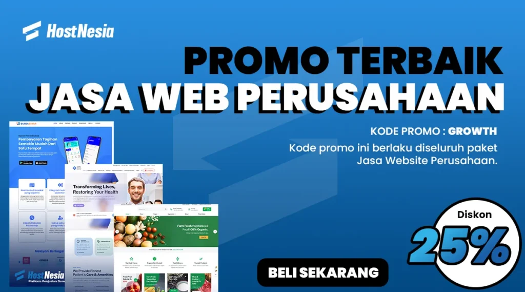 Promo jasa website perusahaan di hostnesia