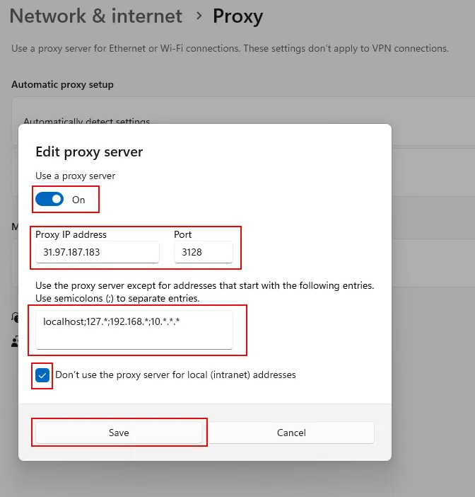 Panduan Setting Proxy