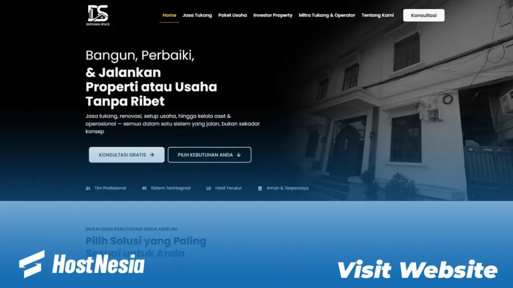 Jasa website property termurah