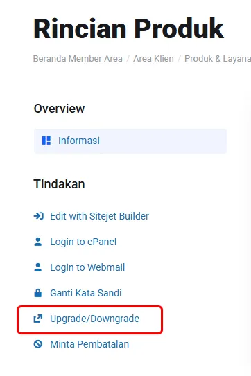 Rincian Produk HostNesia